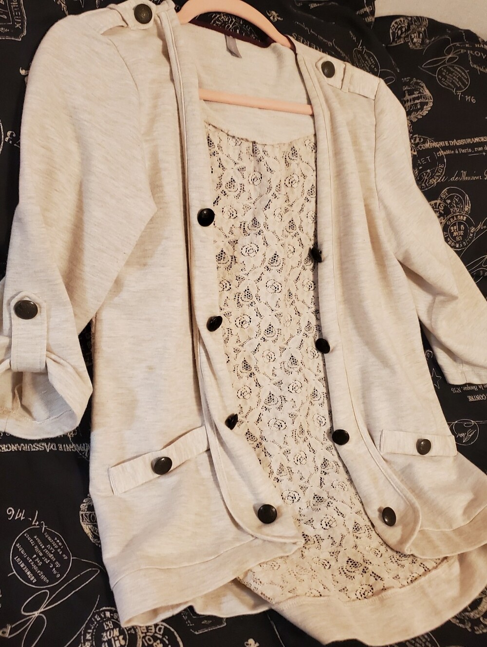 Vanity Women's M Open Cardigan Lace